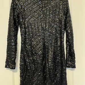 Elegant Black Sequin Dress